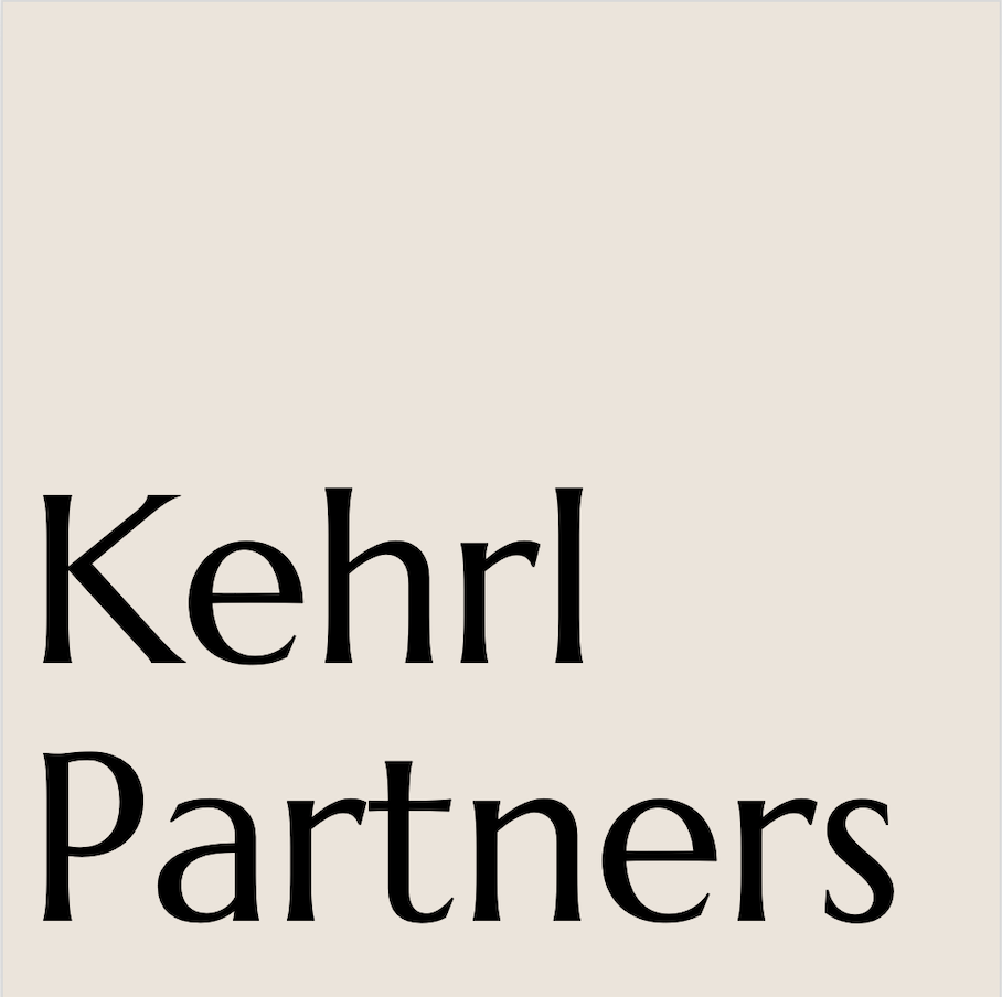 Text auf dem Bild: 'Kehrl Partners' auf beigem Hintergrund.