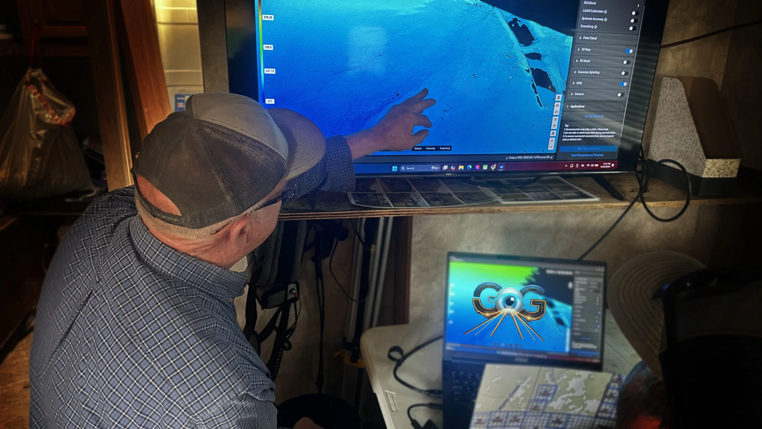 Drone LiDAR mapping a placer gold claim in Alaska showcasing paleo channels or Ancient riverbed interpretation for gold mining