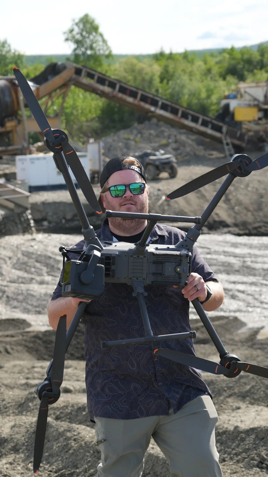 drone pilot mapping alaskan gold mine with l3 lidar