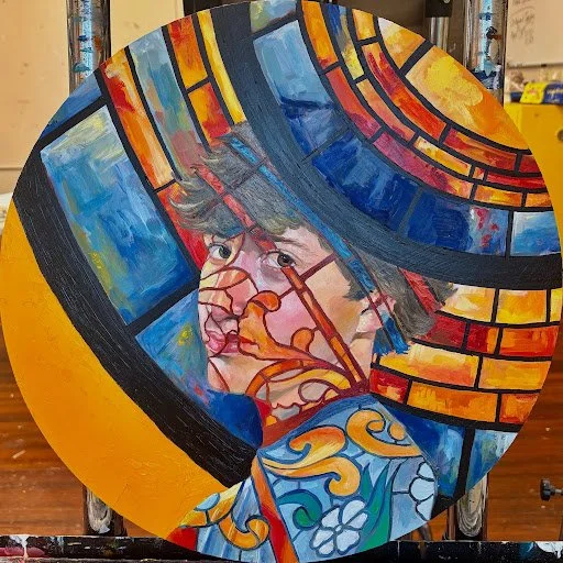 "Jackson Through Stained Glass"
Oil on Wood Panel
2026