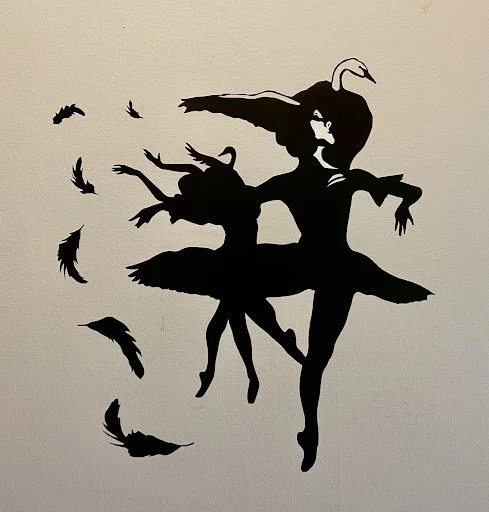 "Swan Dancer"
Vinyl on Wall
28"x32"
2024