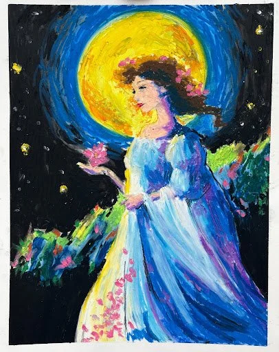 "Nymph"
Oil Pastel on Paper
11"x14"
2025