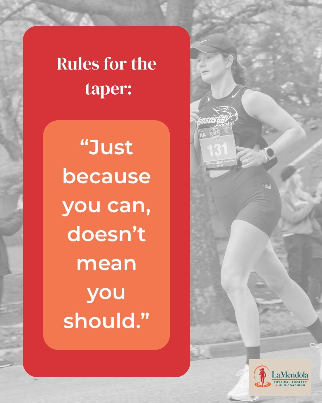 For all of you in the thick of taper: no, you&rsquo;re not crazy. Things feel&hellip;different.

It&rsquo;s very, very normal to feel off and like you did something wrong when taper hits and the mileage drops. You&rsquo;re used to pushing your body t