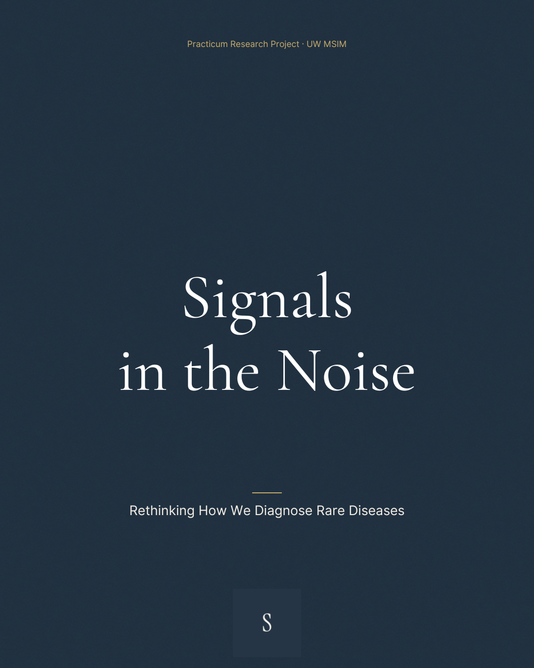 Signals In the Noise