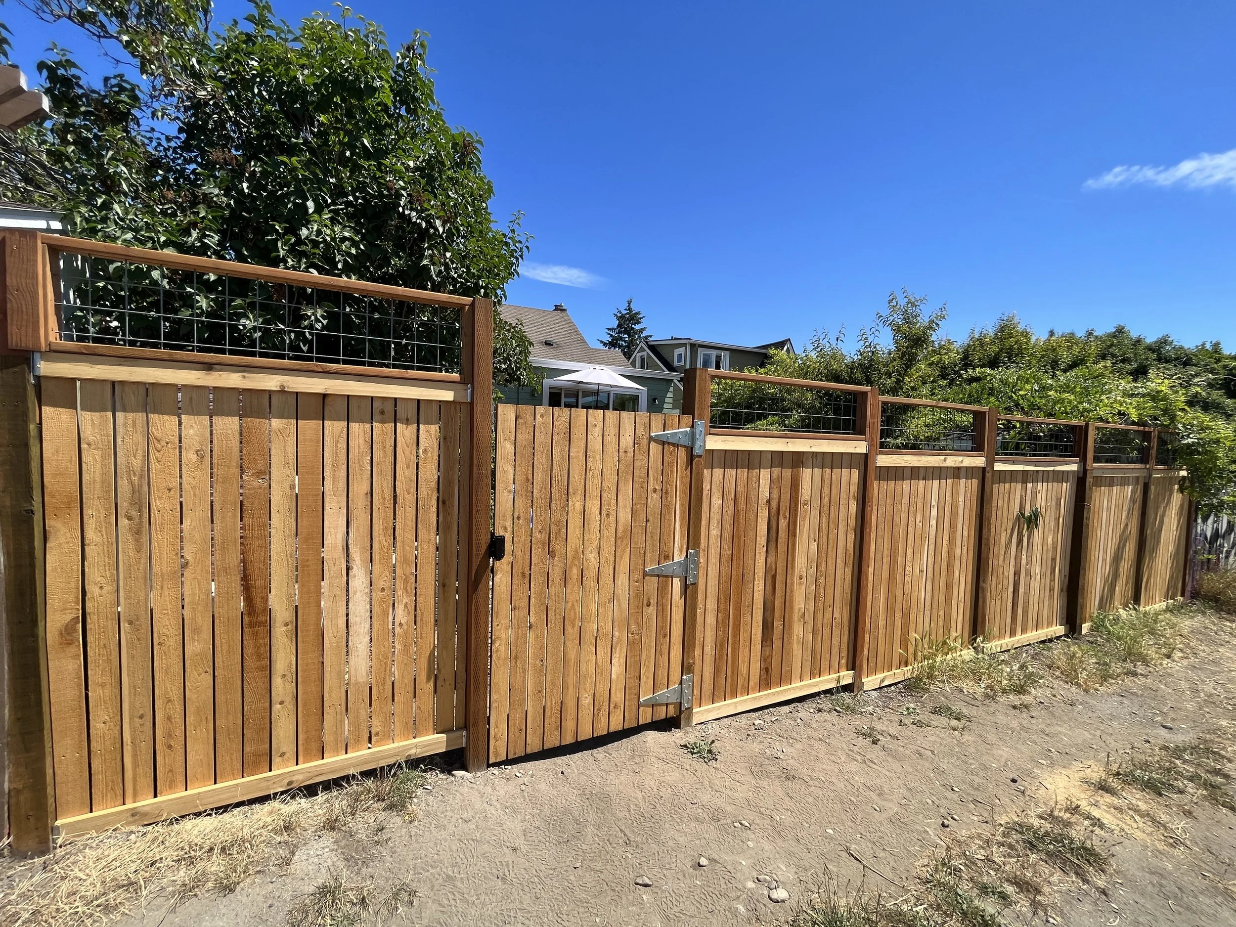 After Photo: Back Fence Replacement and Swing Gate Install (photo 2)