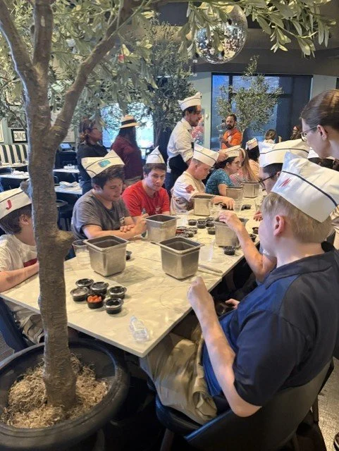Young Adults with disabilities on SDP Program learning to cook