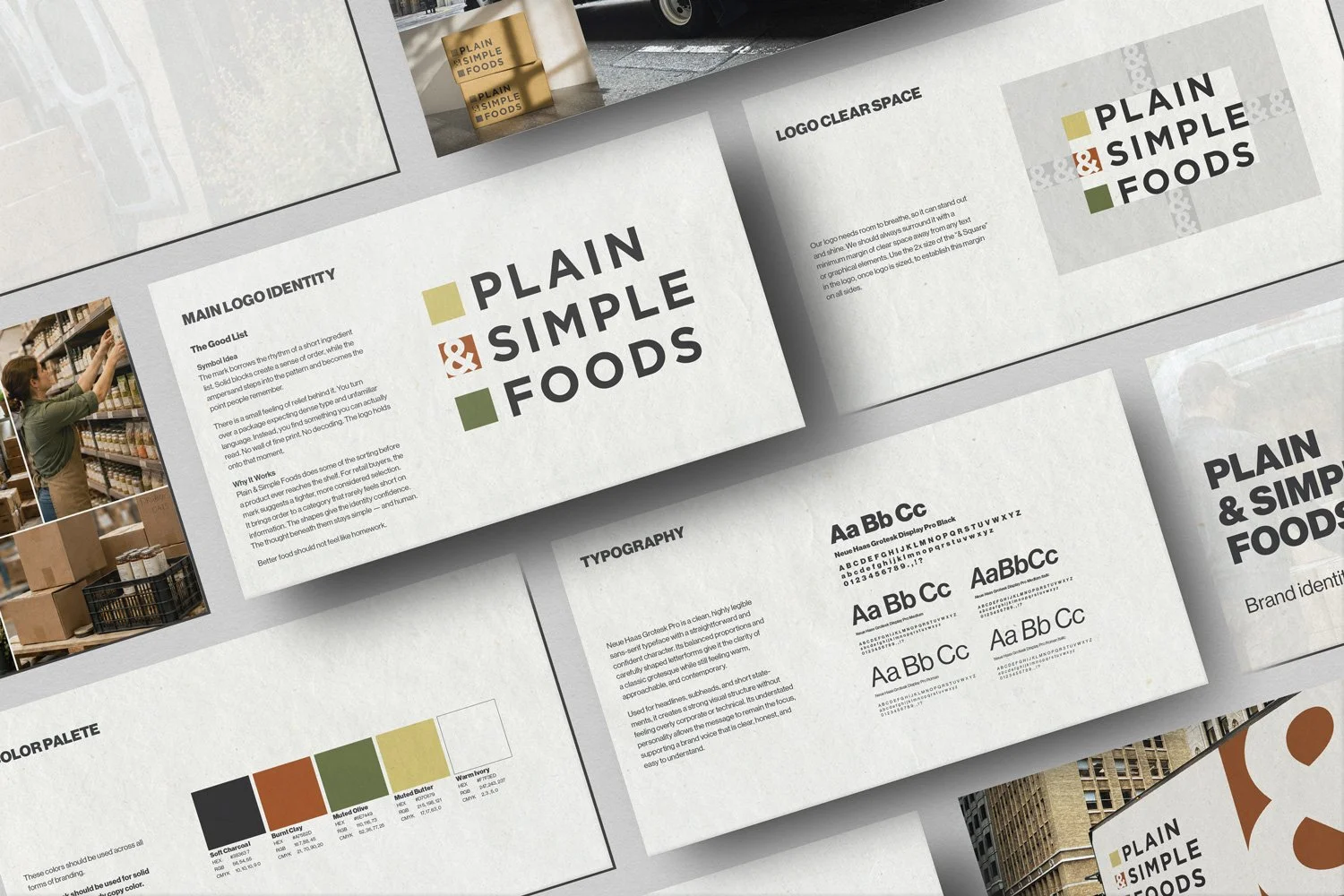 Plain & Simple Foods brand identity, 43˚N Design