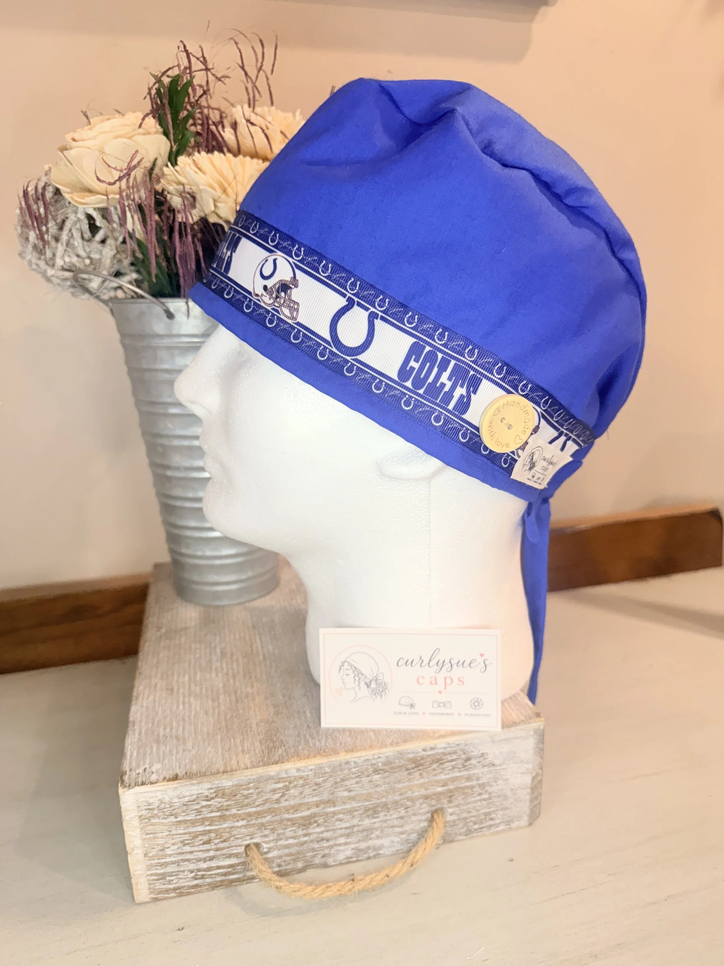 Blue Colts scrub cap
