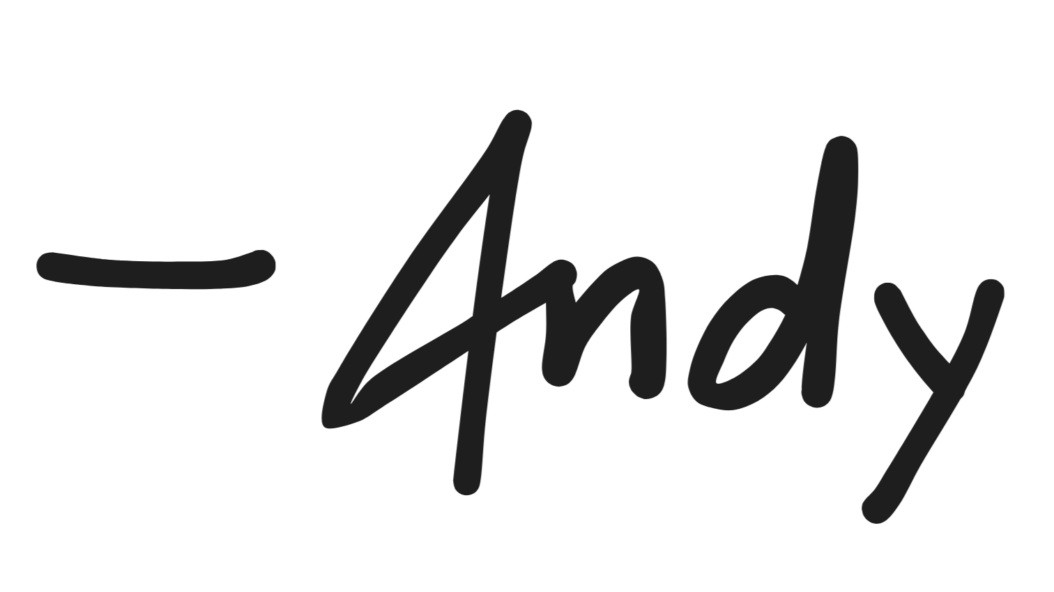 Andy's signature.