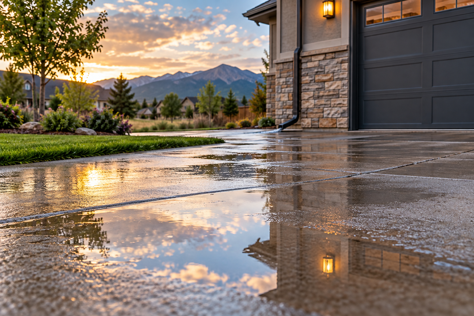 Why is Water Pooling on My Concrete? A Colorado Homeowner’s Guide to Drainage