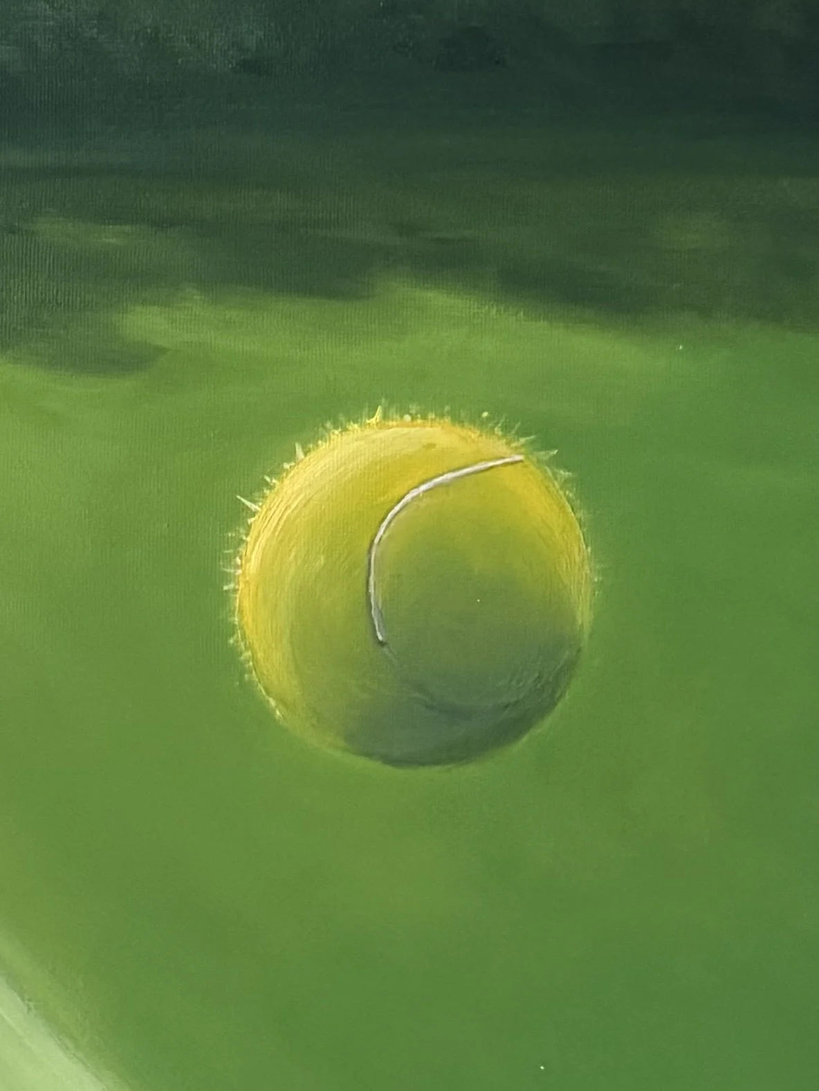 A bounce on grass