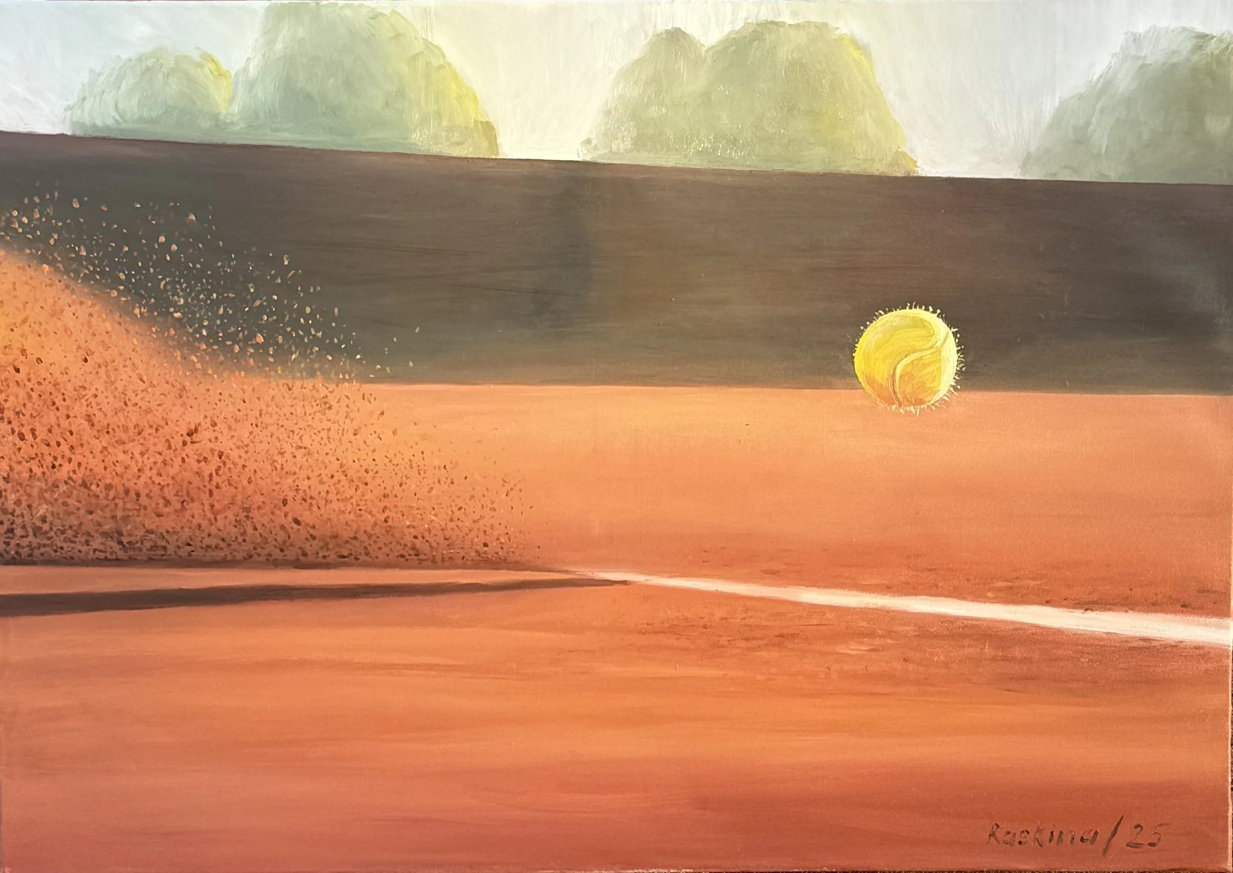 A bounce on clay