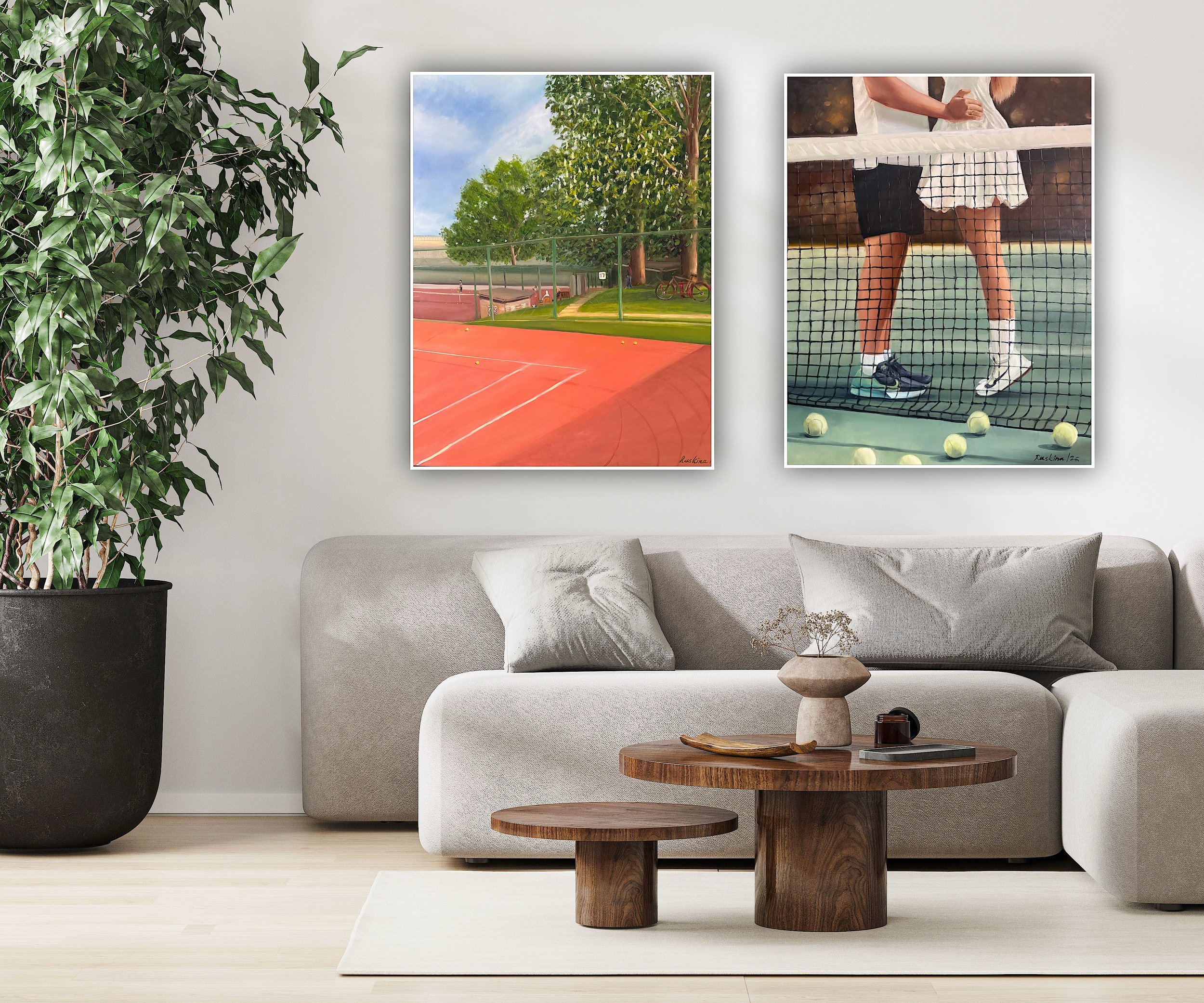 Court 17 in May displayed in a contemporary interior