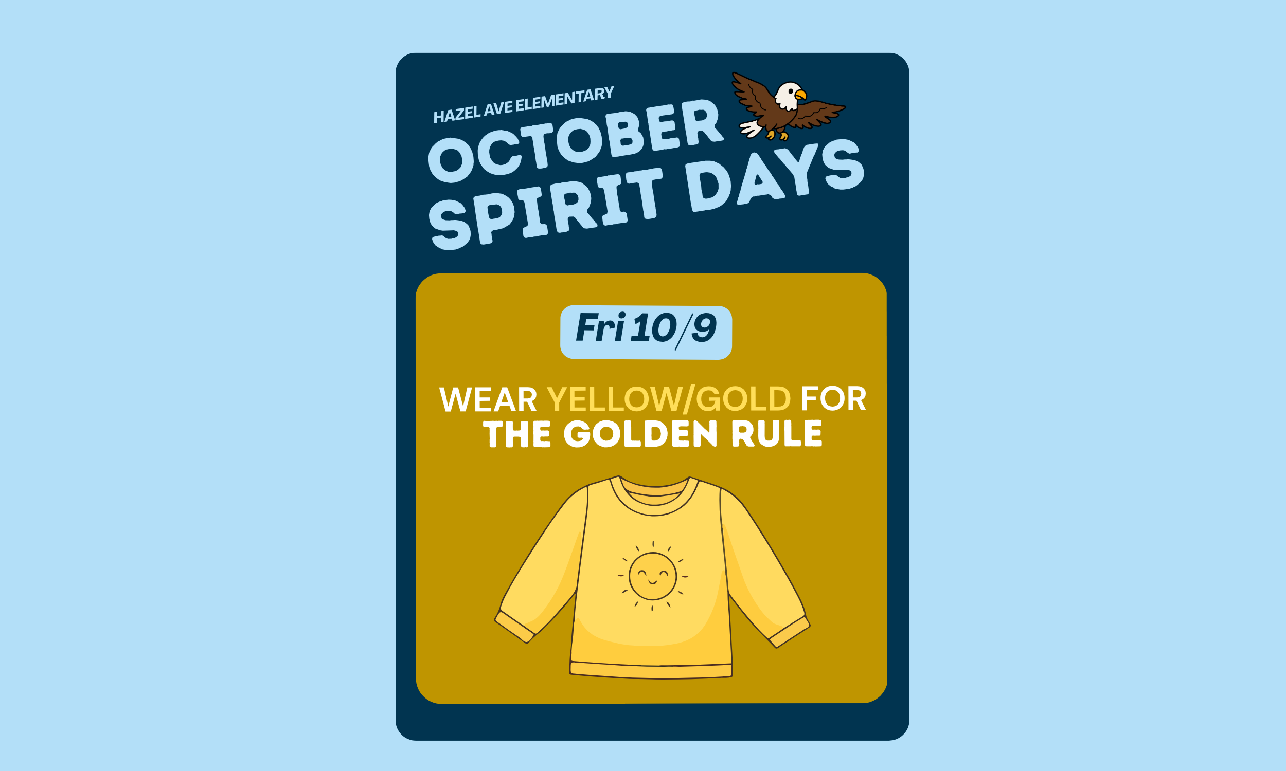 Spirit Day: Wear Yellow for The Golden Rule