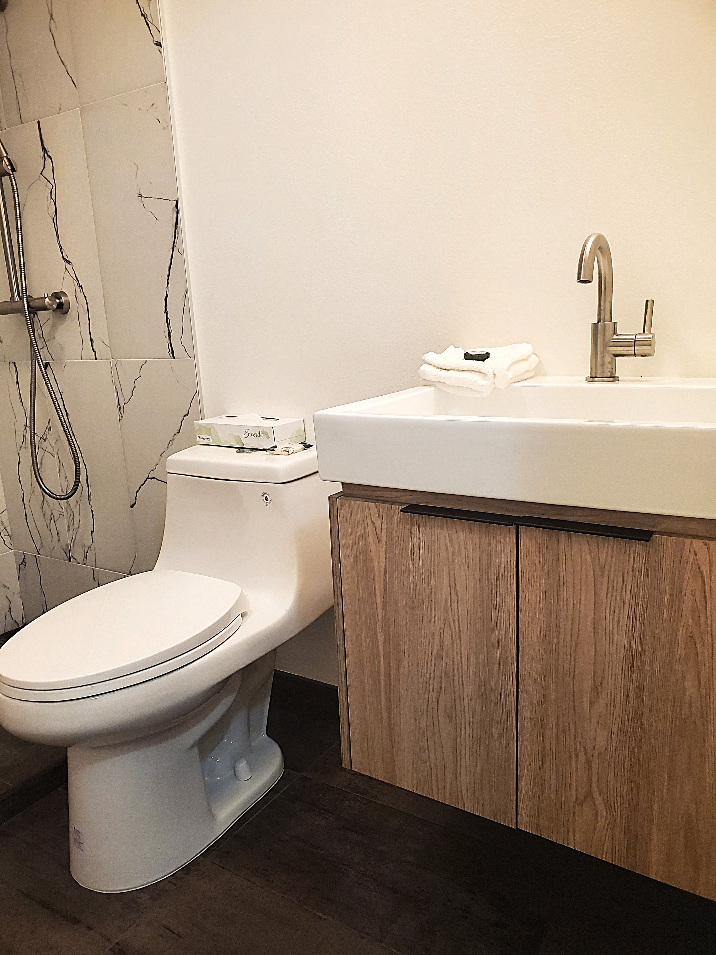 After: modern bathroom remodel 