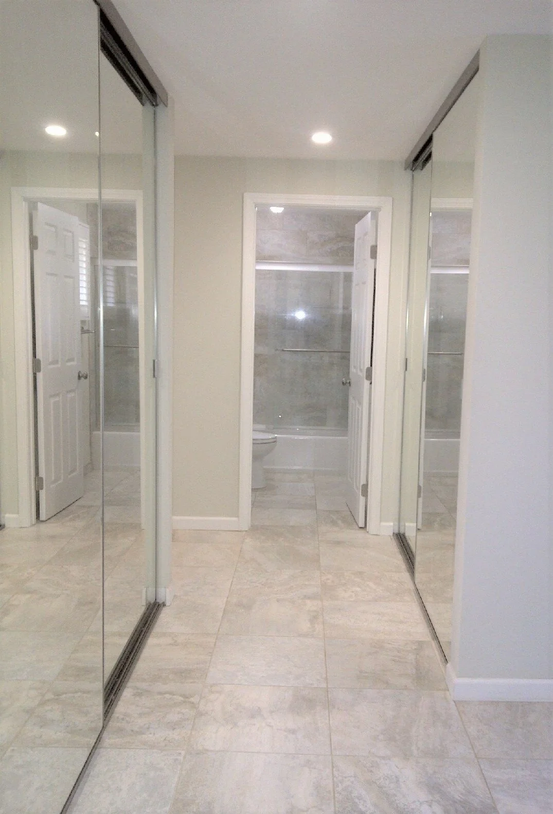 Custom Closet Mirror Door install