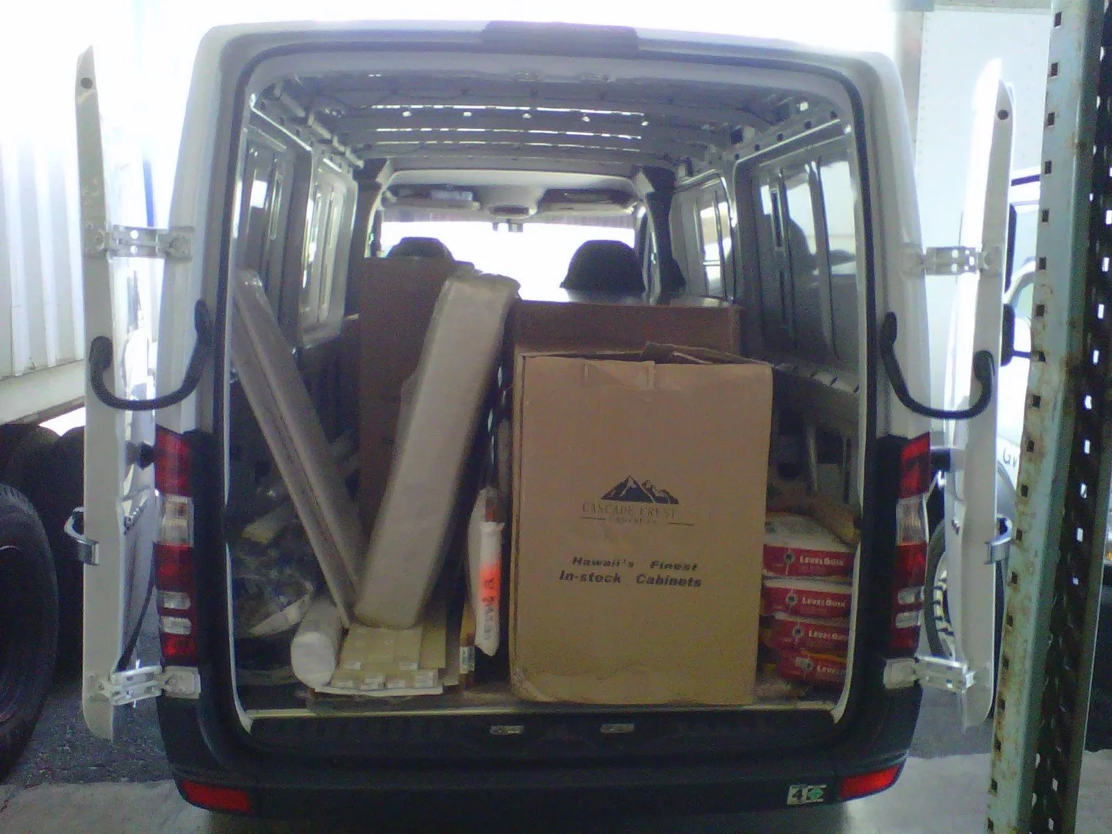 handyman work van with tools and equipment, building supplies and materials for perform handyman services in San Francisco Bay Area cities