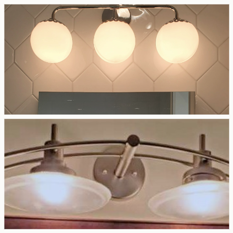bathroom vanity light fixtures install