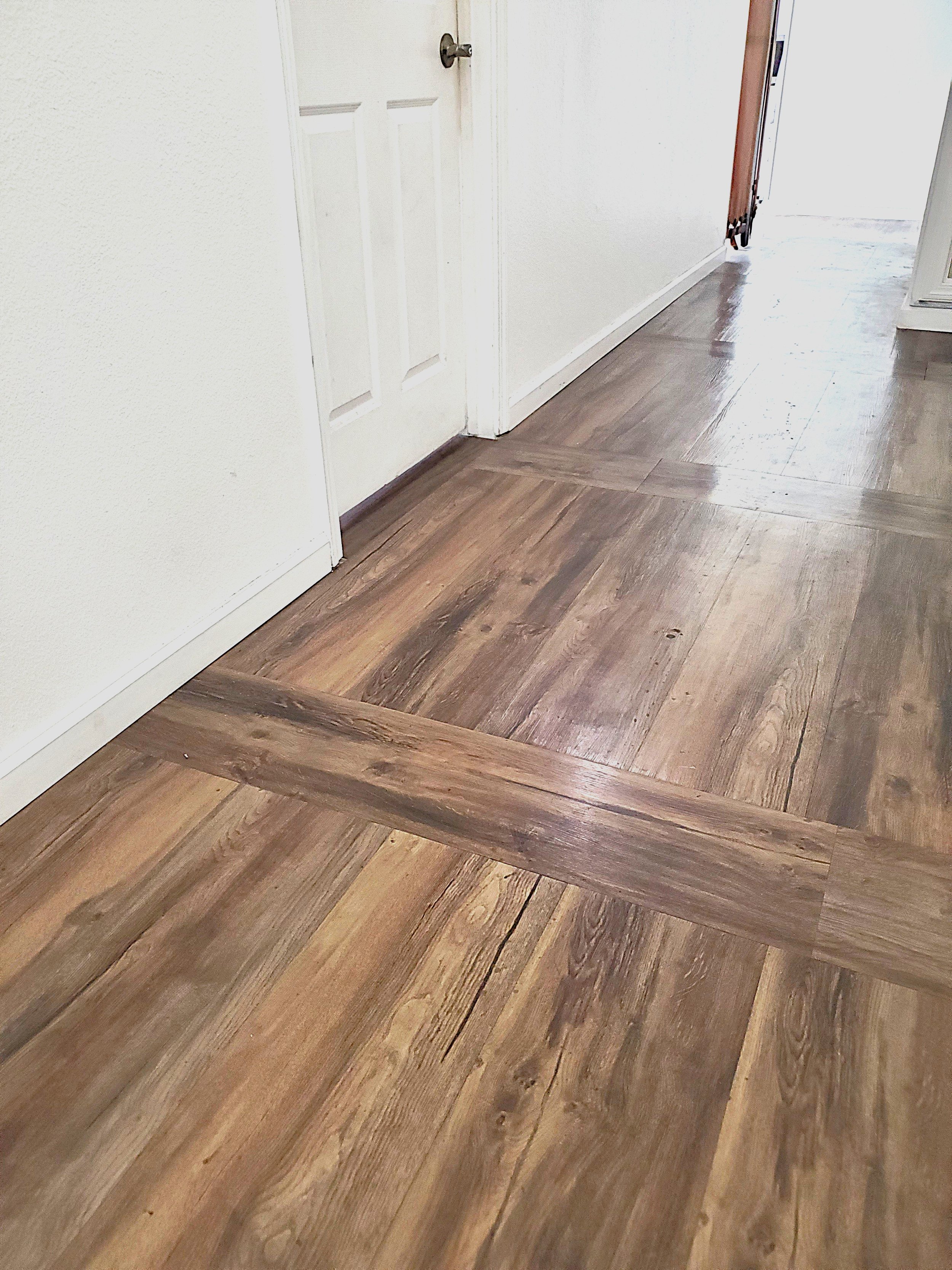 Office Hallway Hardwood install
