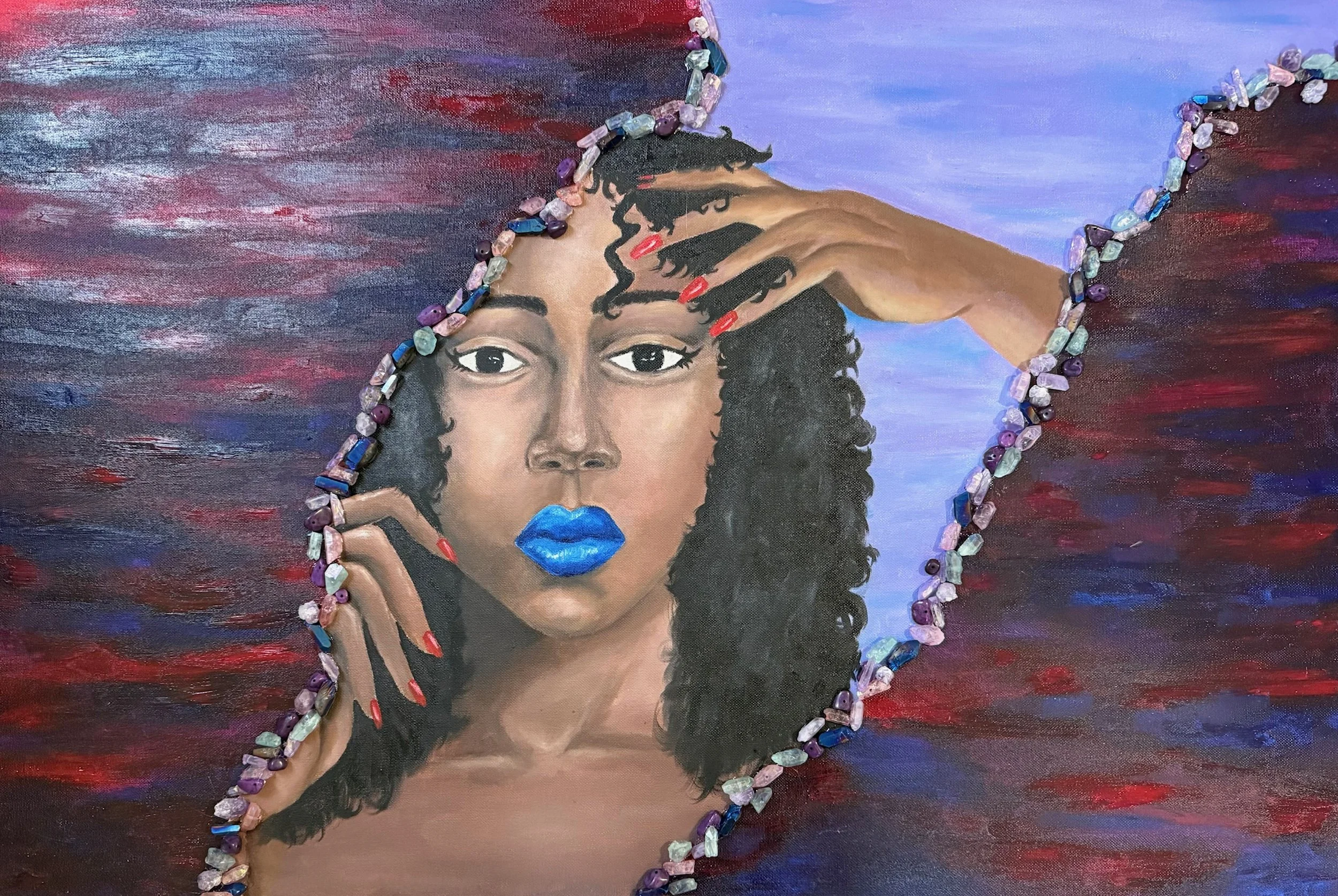 Hidden Grace, 2025
Oil paint and stones pieces on canvas - 24 x 36 inches

