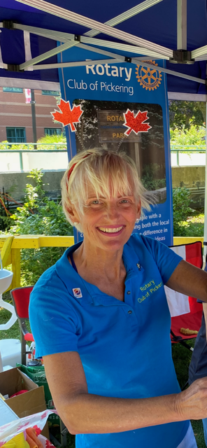Nancy participating in the City of Pickering July 1st Canada Day festivities.