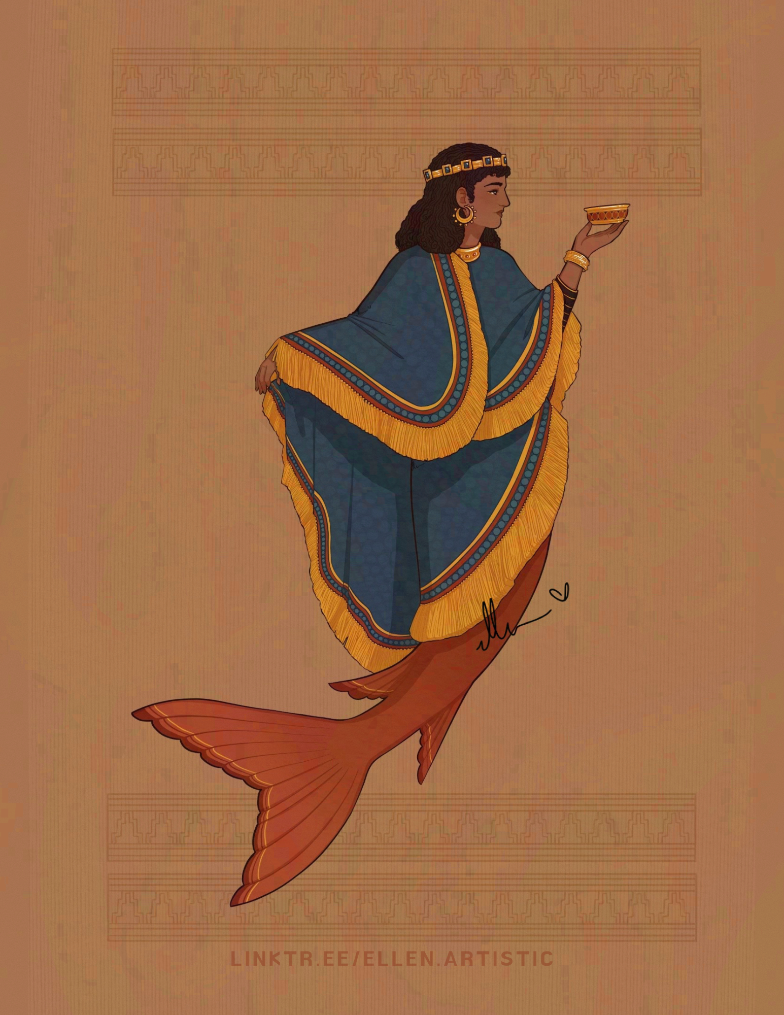 Ancient Assyrian Mermaid