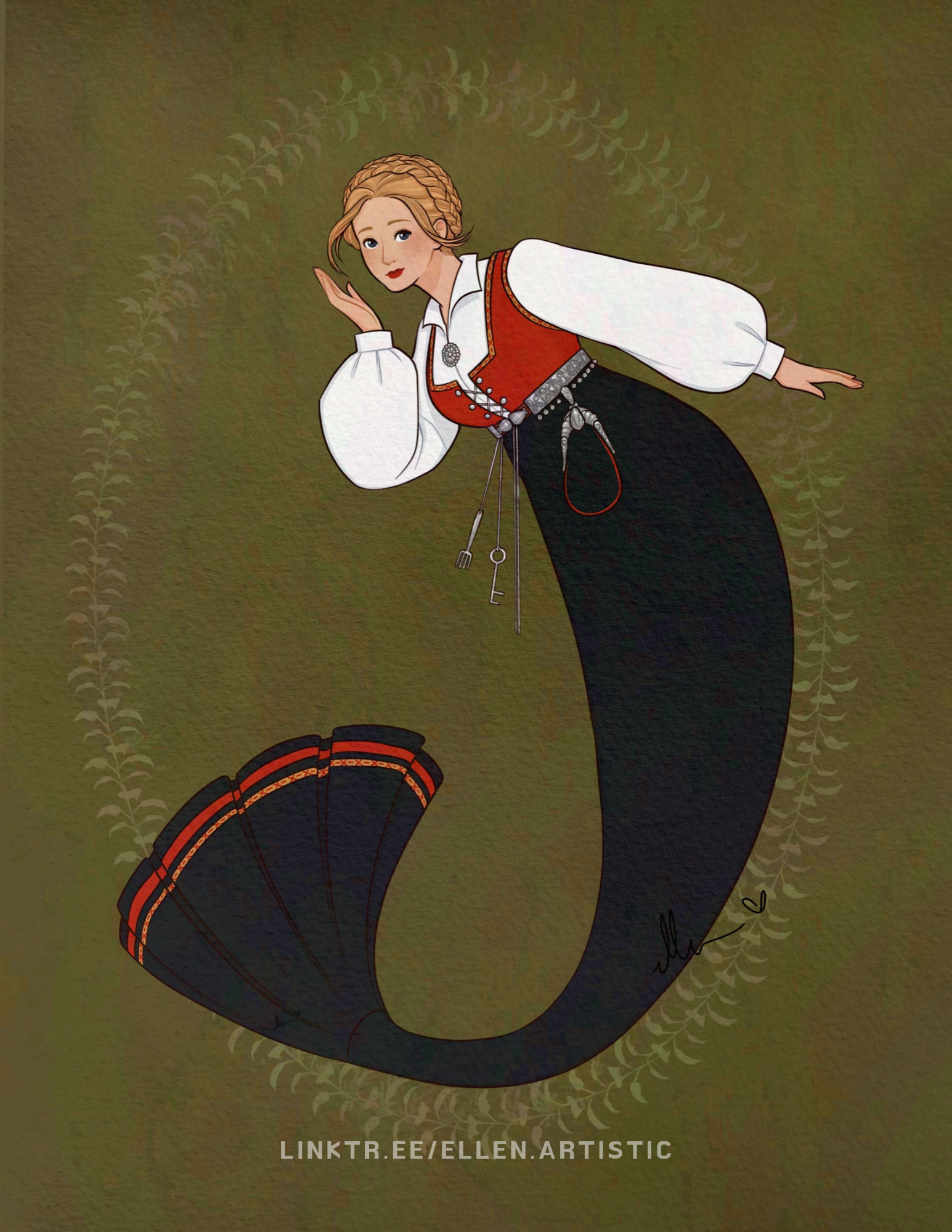 Norwegian Bunad Mermaid