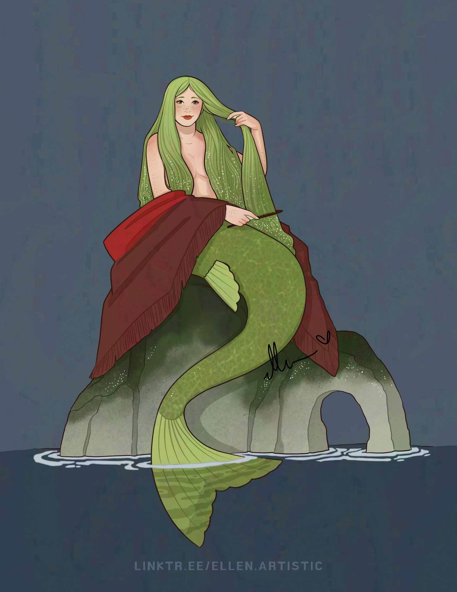 Irish Merrow inspired Mermaid