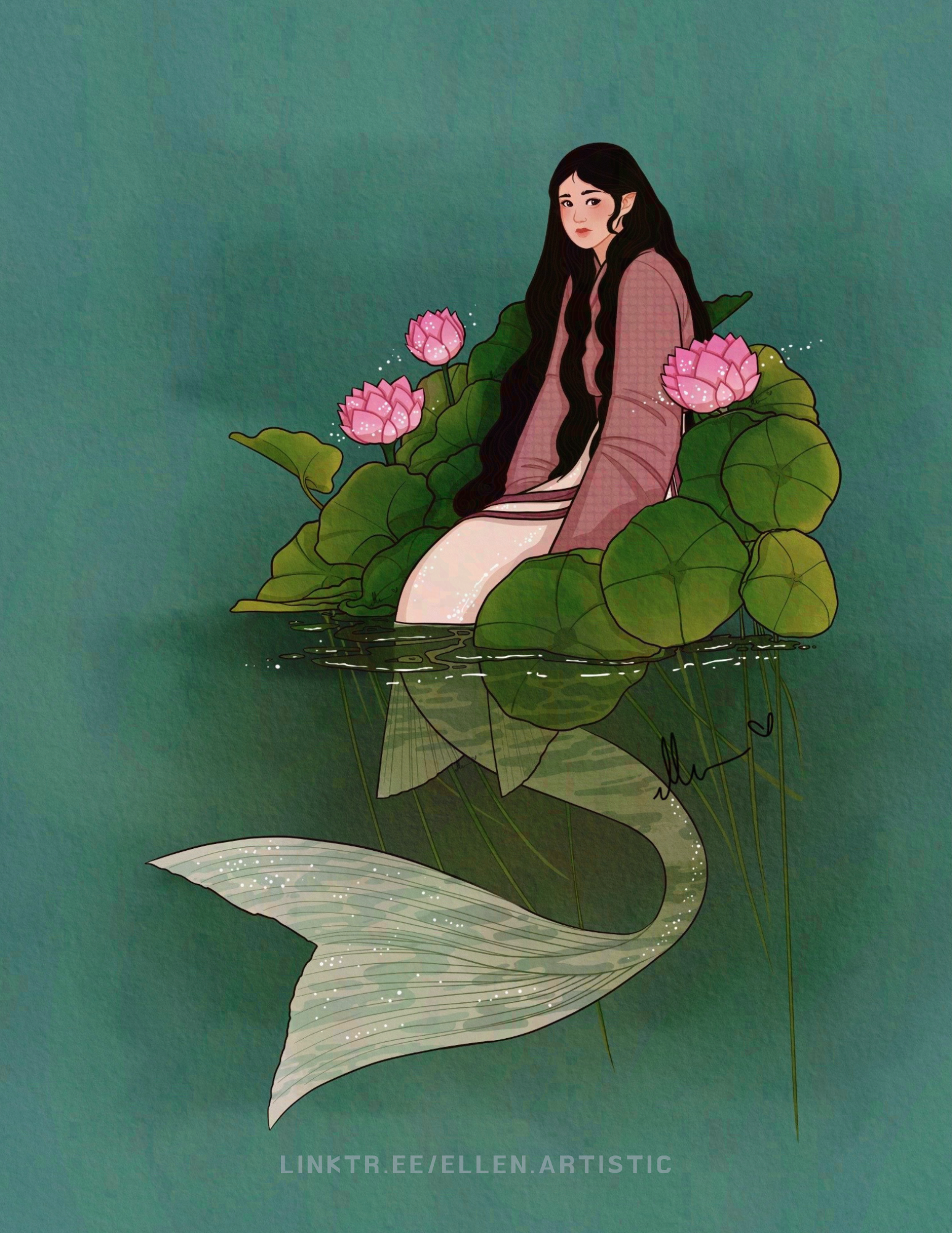 Mermaid inspired by historical clothing from Goryeo.