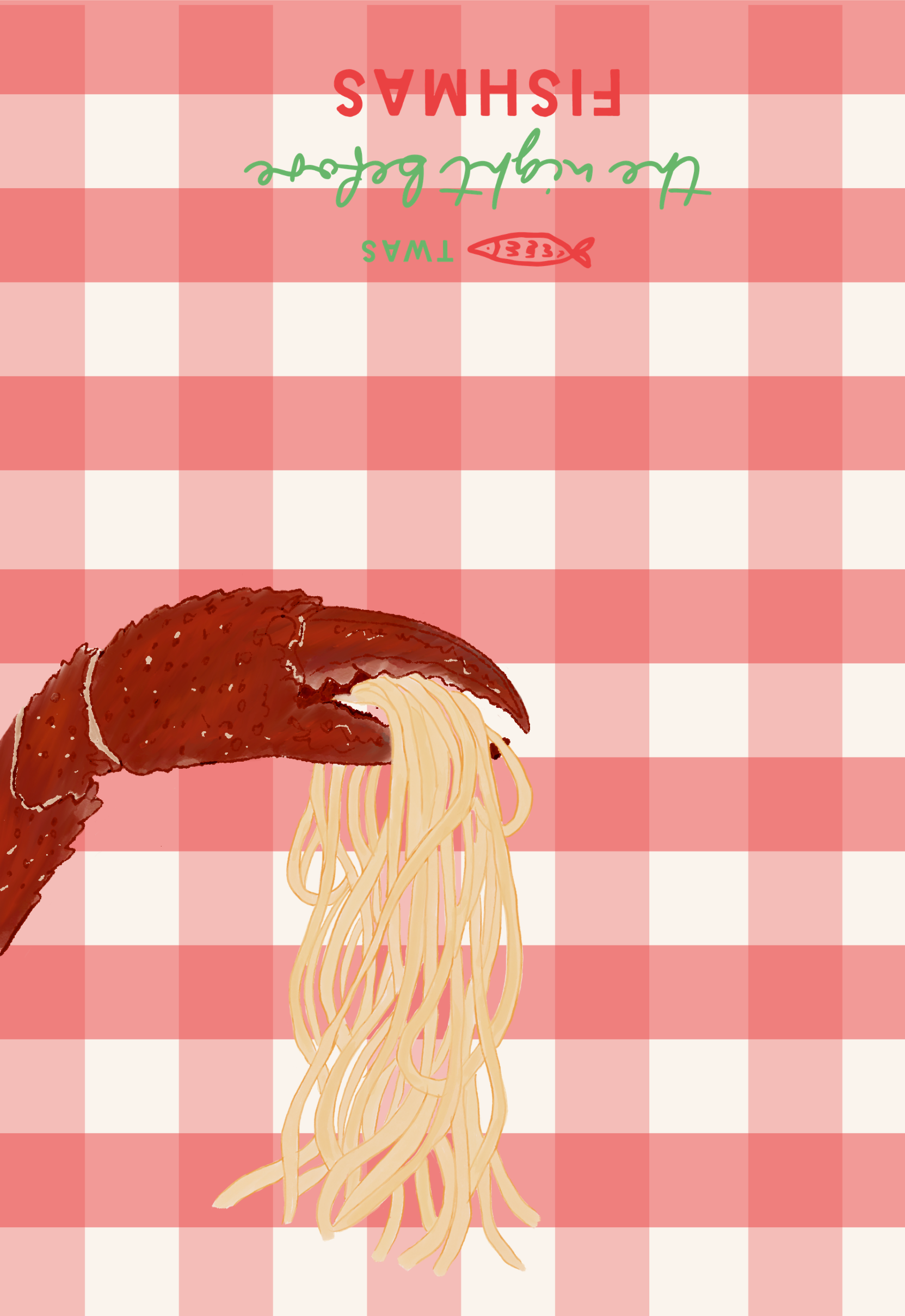 Tea Towel - Crabs & Spaghetti