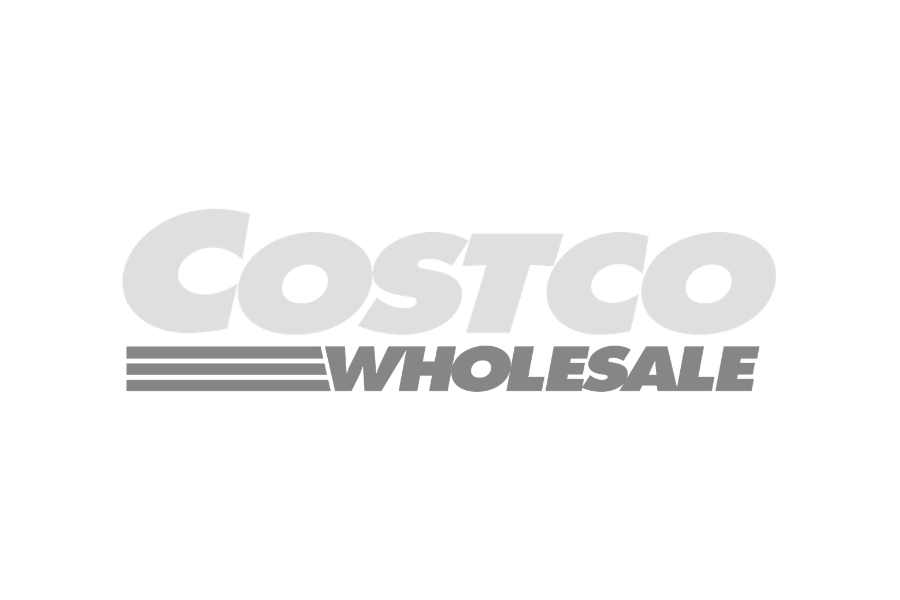 Gray Costco Wholesale logo on a black background.