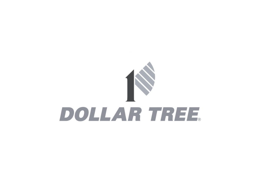 Dollar Tree logo featuring a stylized tree with a dollar sign-shaped trunk and the words 'Dollar Tree' beneath.