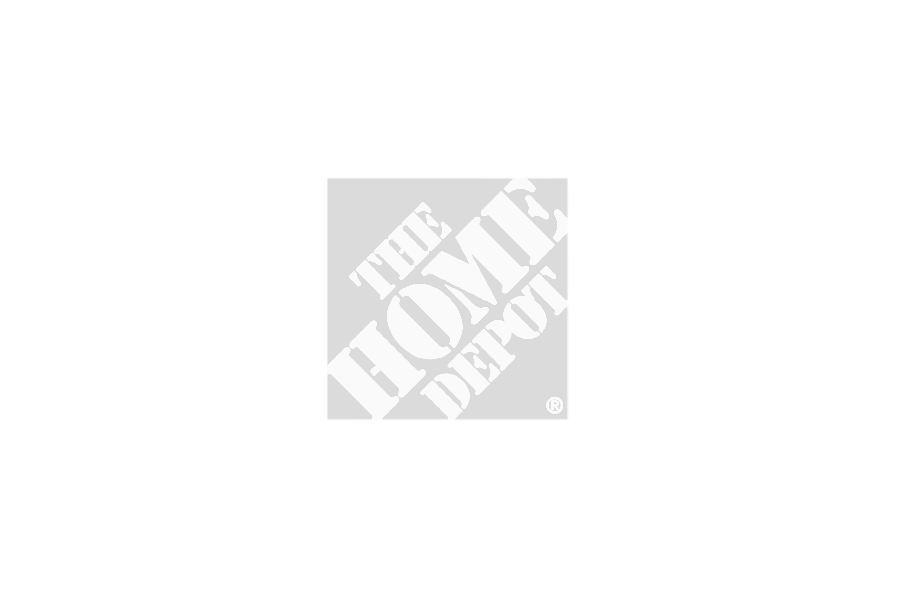 The Home Depot logo in black and white with text 'The Home Depot' in a square.