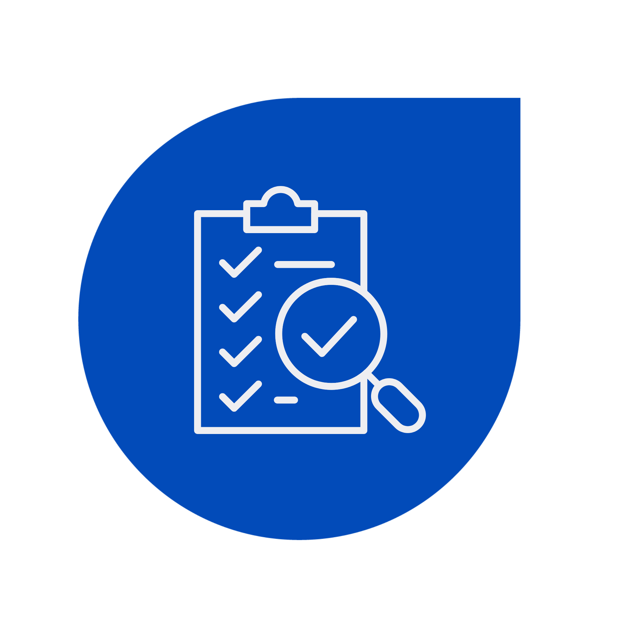 Icon of a clipboard with checkmarks and a stopwatch, representing task or project management.