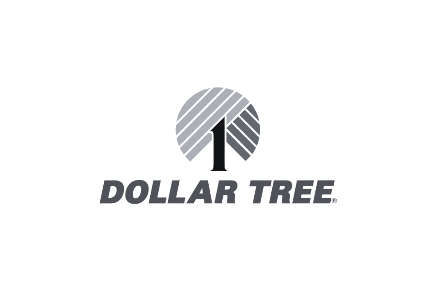 Dollar Tree logo featuring a stylized tree with a dollar sign-shaped trunk and the words 'Dollar Tree' beneath.