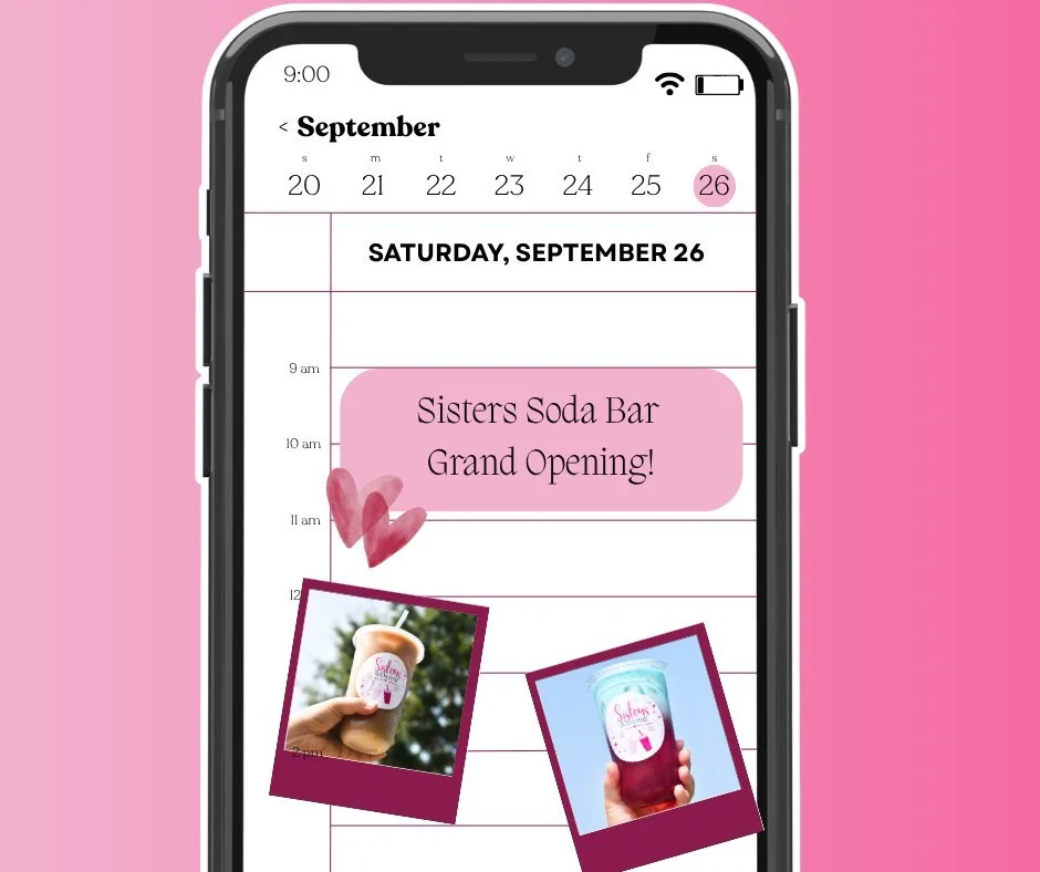 ✨🥤 IT&rsquo;S BEEN A LONG TIME COMING&hellip; 🥤✨

And now the day is finally here! 💕 Sisters Soda Bar's Grand Opening is TOMORROW!! 🎉

📅 Saturday, September 26
⏰ 9 AM &ndash; 2 PM
📍 Grace and Butter Bakery &mdash; Downtown Lapeer (240 W Nepessi
