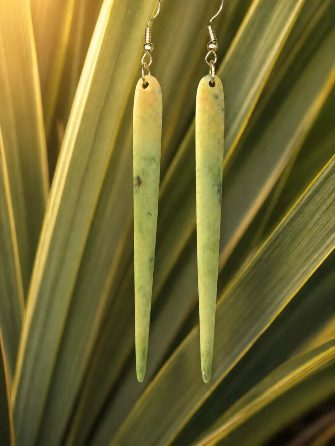 Drop Pounamu Earrings