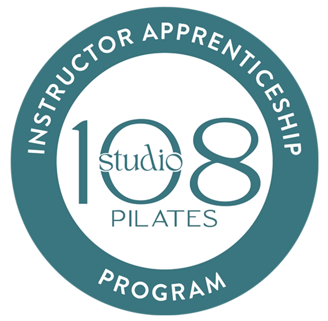 Logo for Studio 108 Pilates, part of an instructor apprenticeship program.