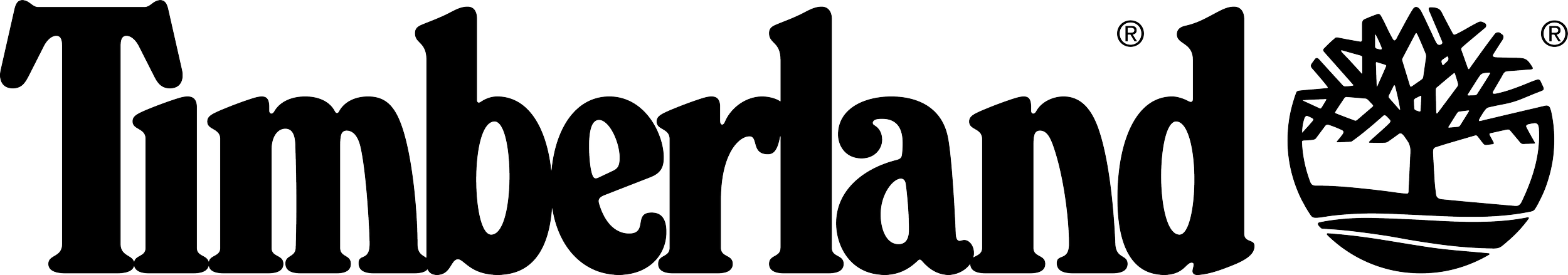 Black and white logo with the word 'Imberland' in large stylized text and a tree emblem to the right.