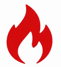 Red flame icon