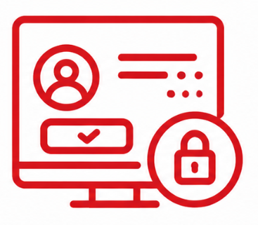 A computer screen displaying a user profile with a lock icon indicating security or privacy.