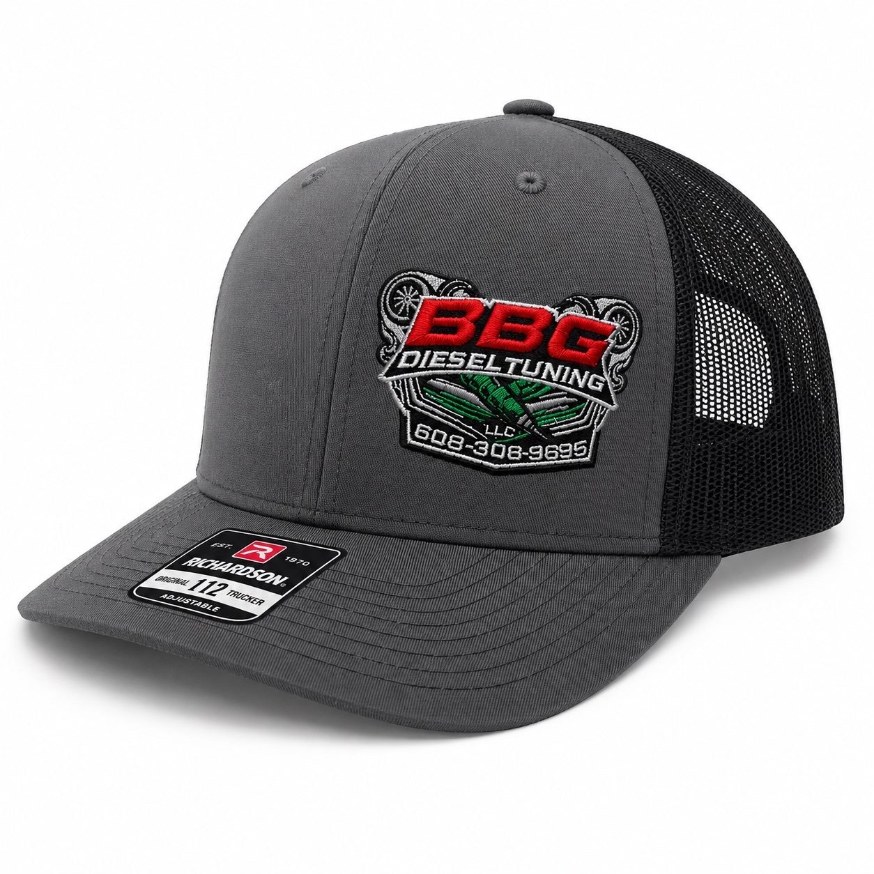 Richardson 112 Snapback - Charcoal Gray/Black