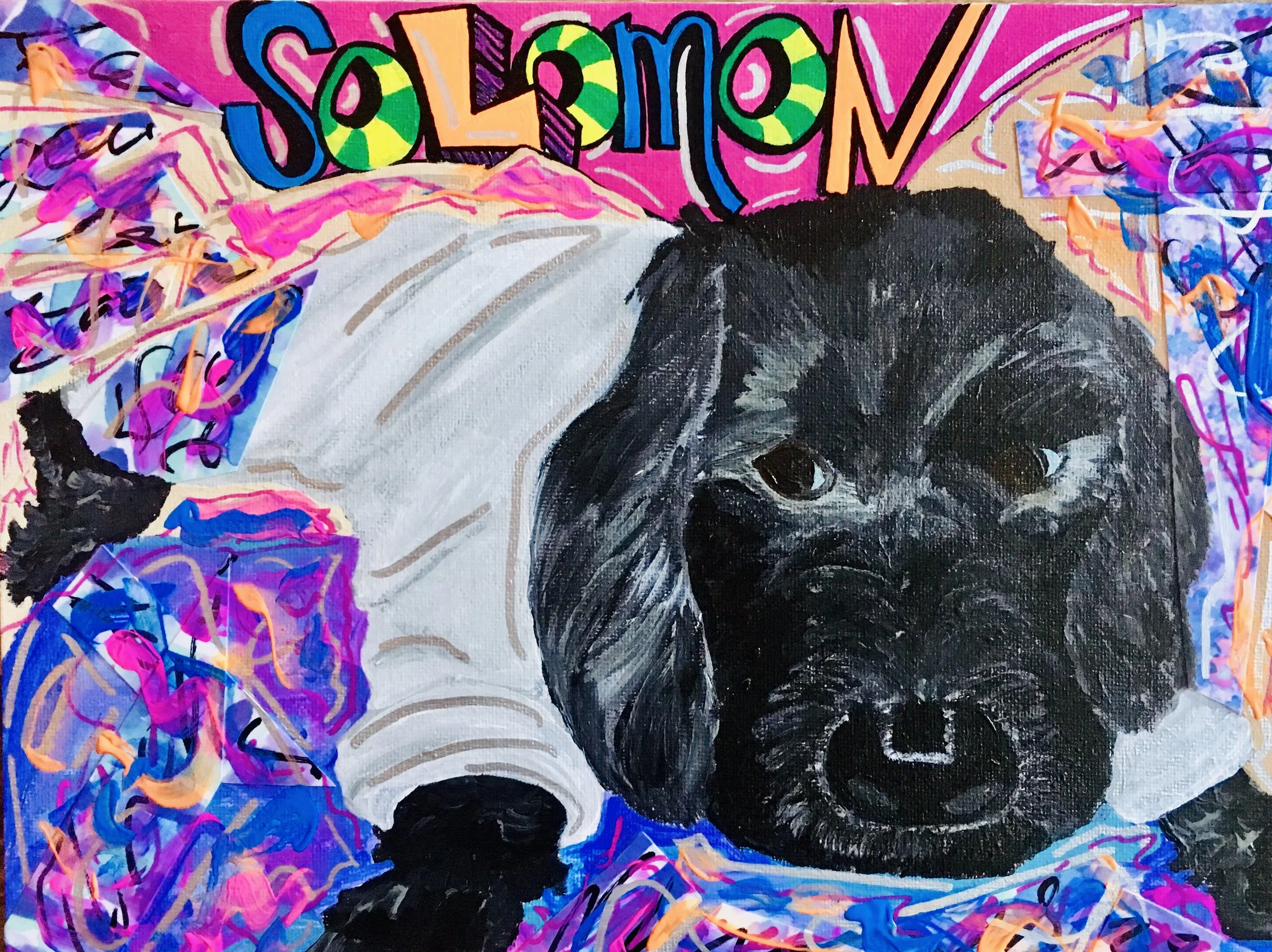 “Solomon”, acrylic, 14x11in