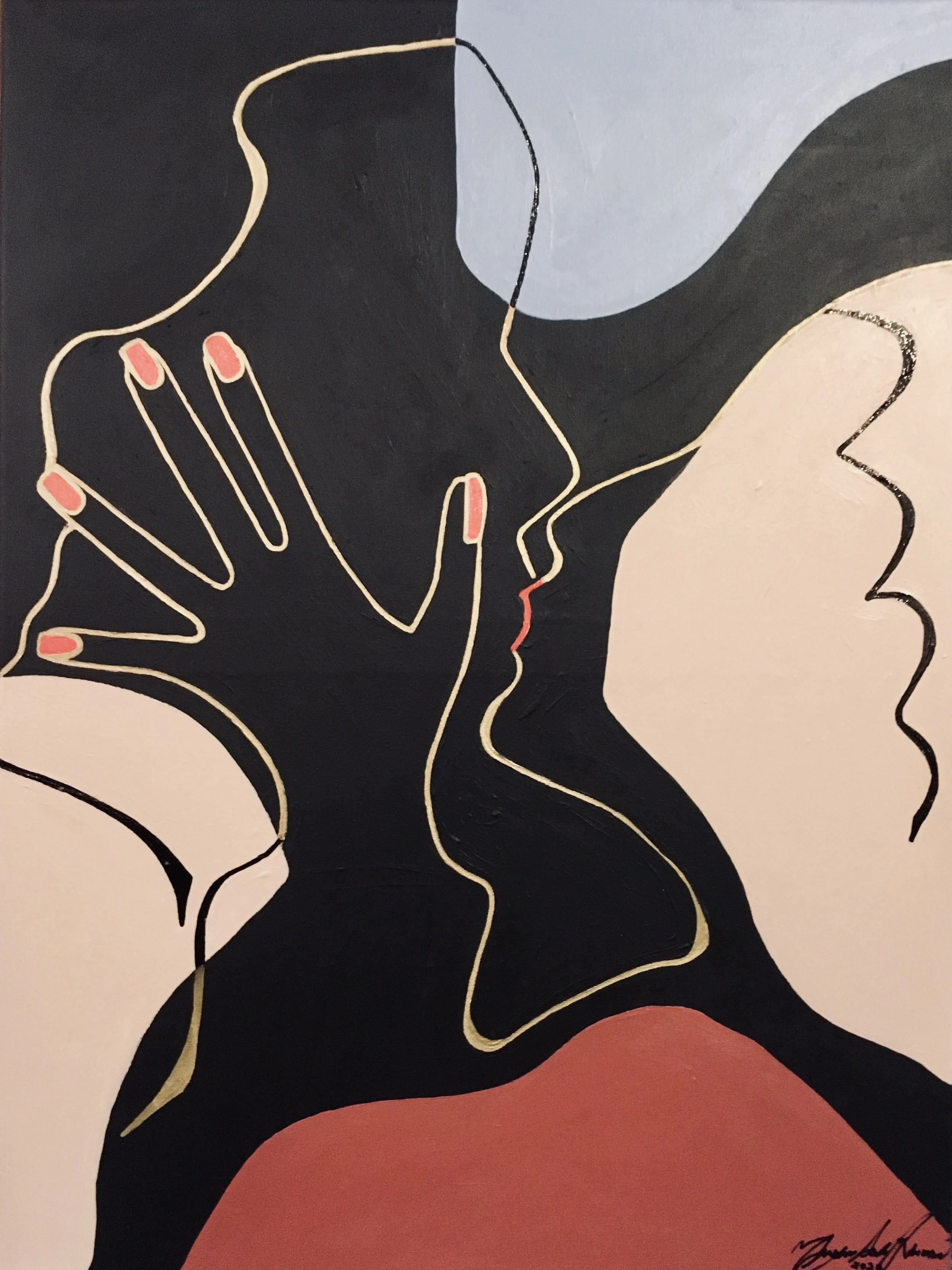 “Come Here”, acrylic, 16x20in
