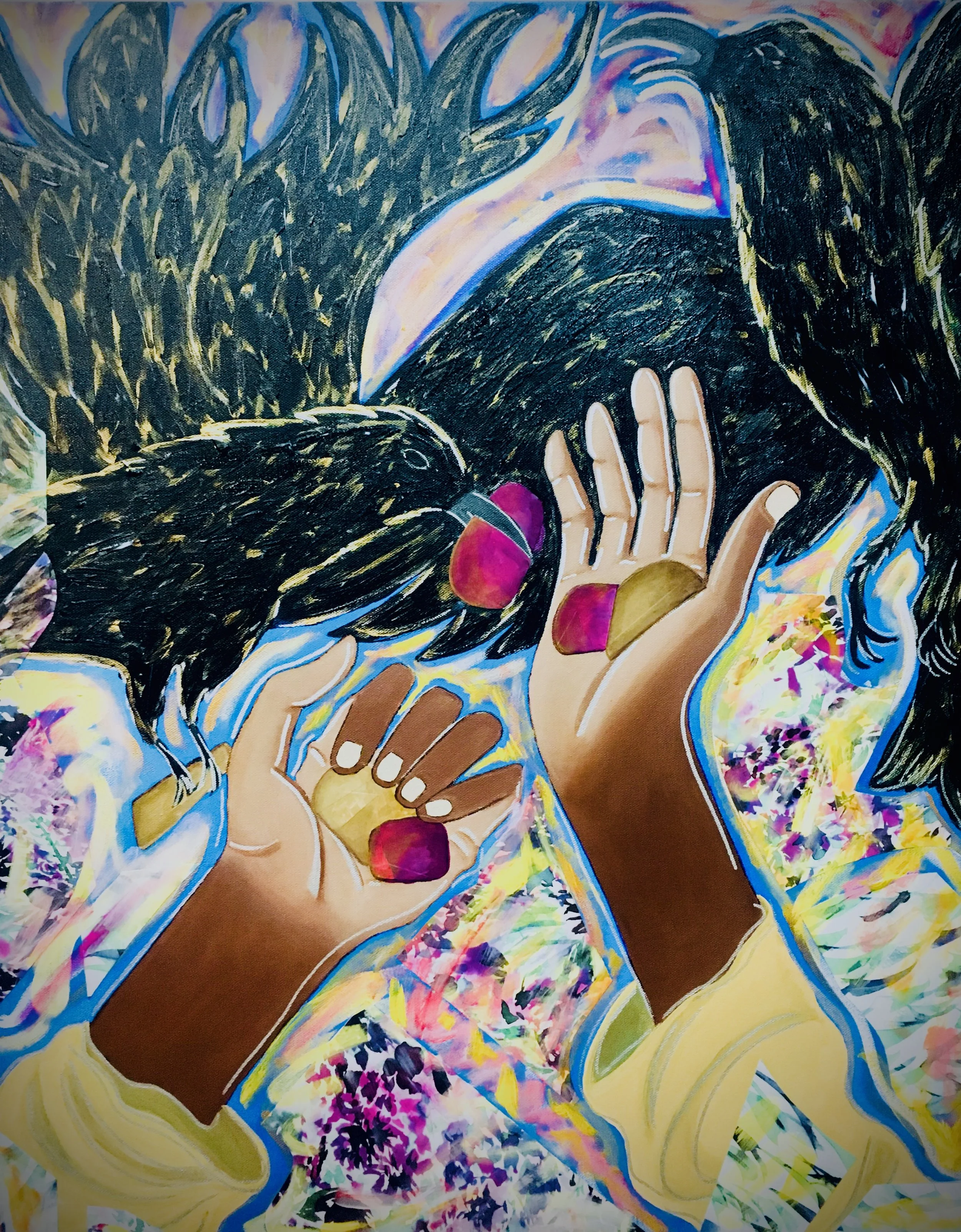 “Provision”, acrylic and paper, 20x30in