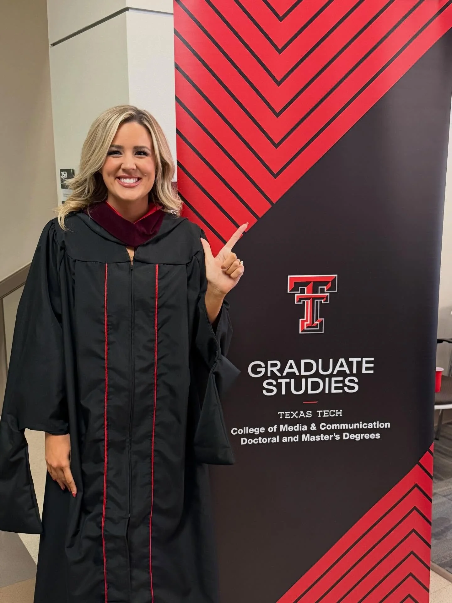 Kelsee Pitman getting her master's at Texas Tech.