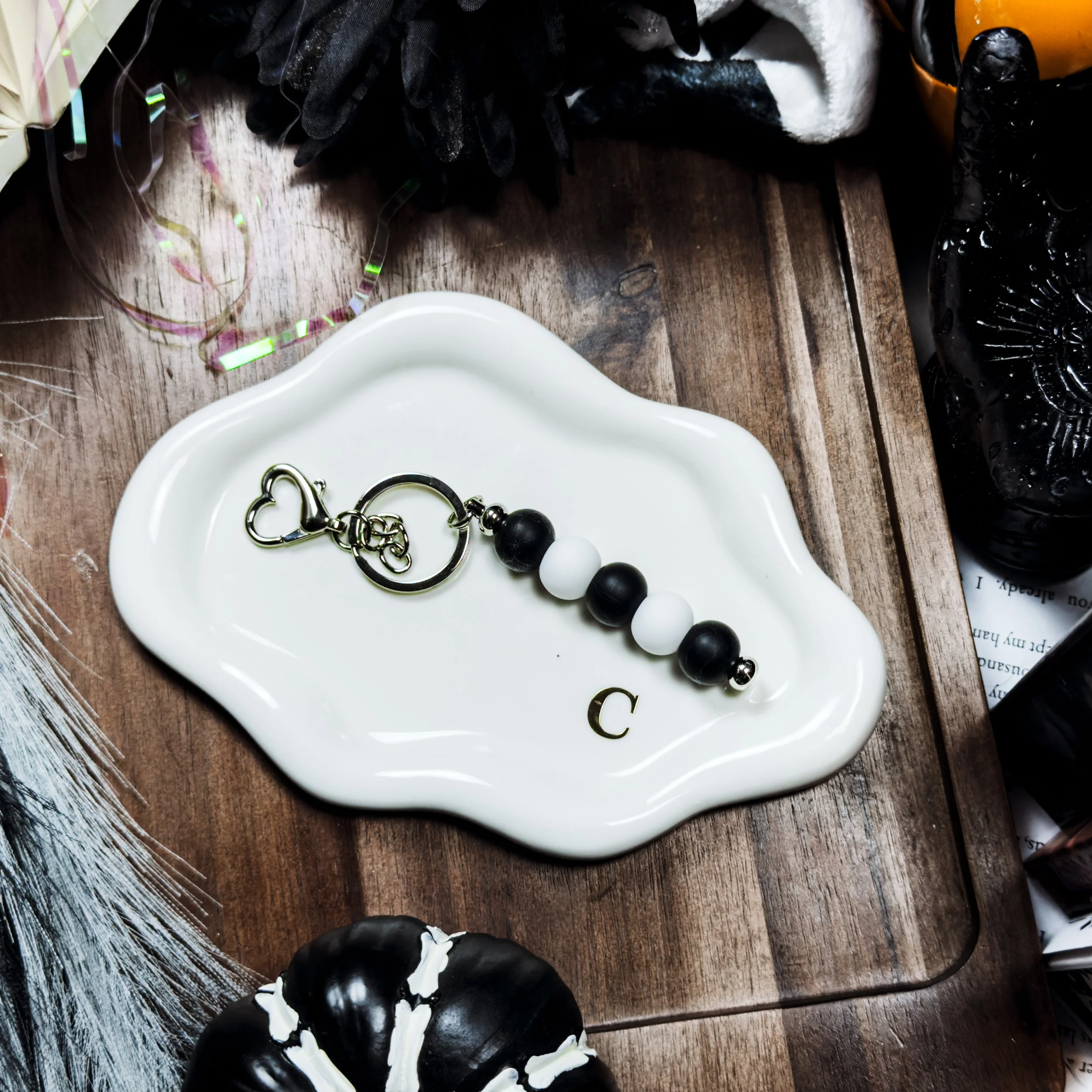Silver Heart Key Chain