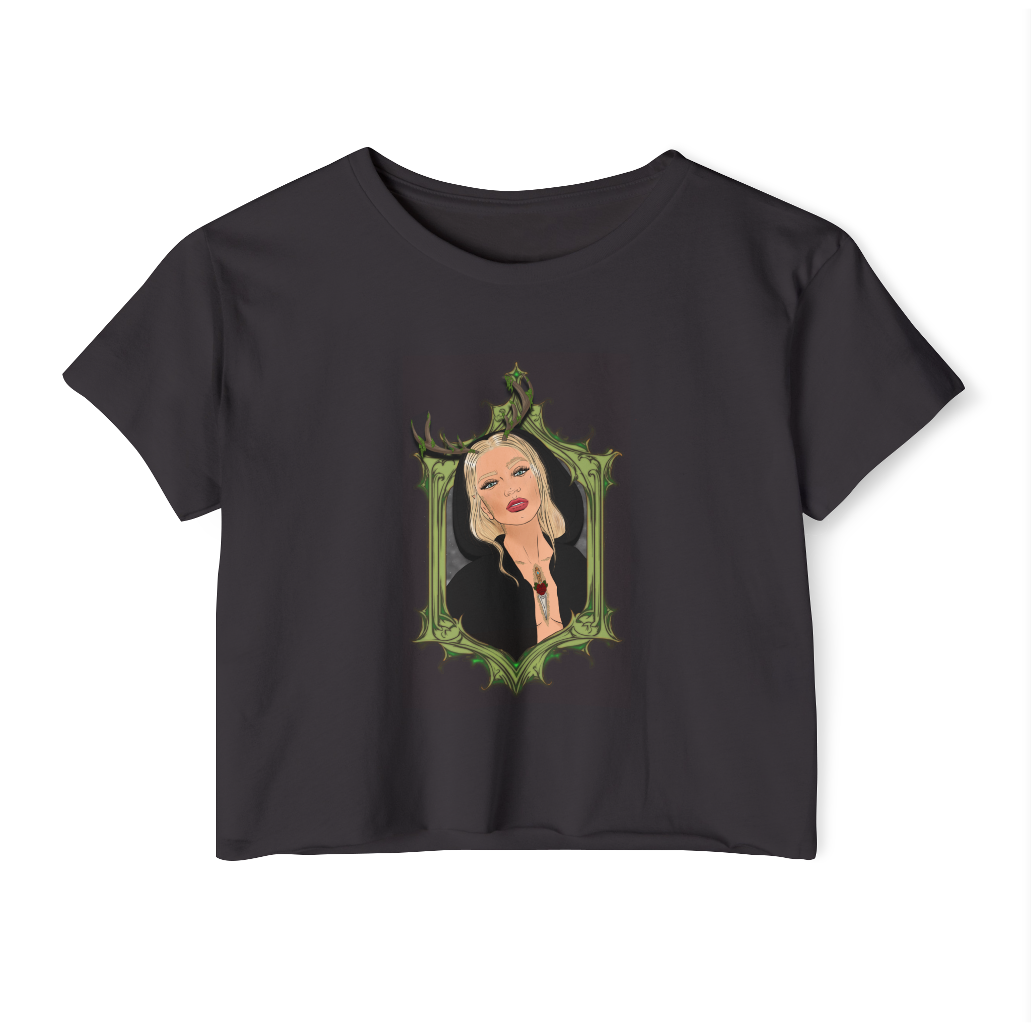 he Verdant Queen, Croptop, Black.png