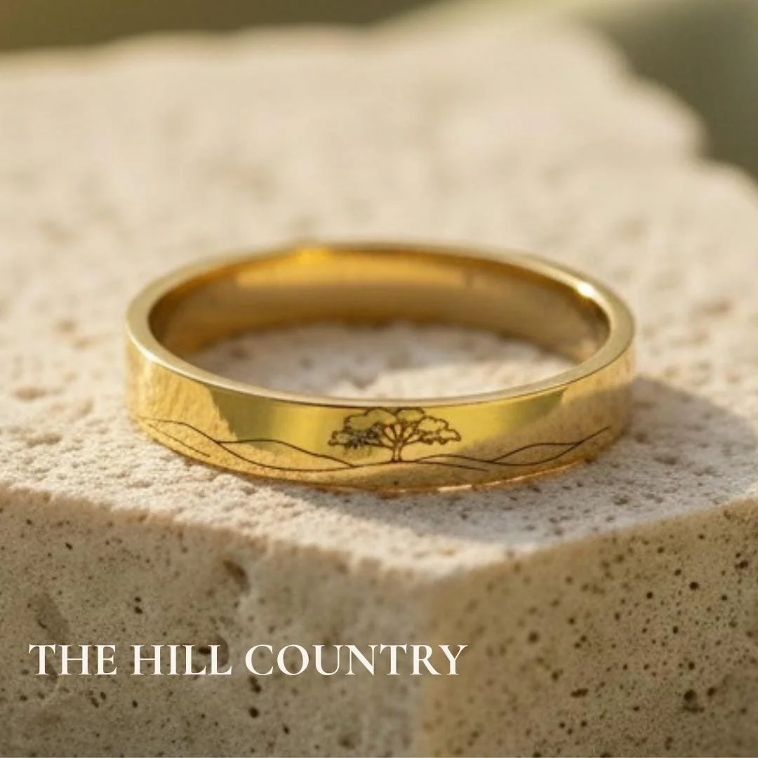 Personalized Wedding Ring Mountain