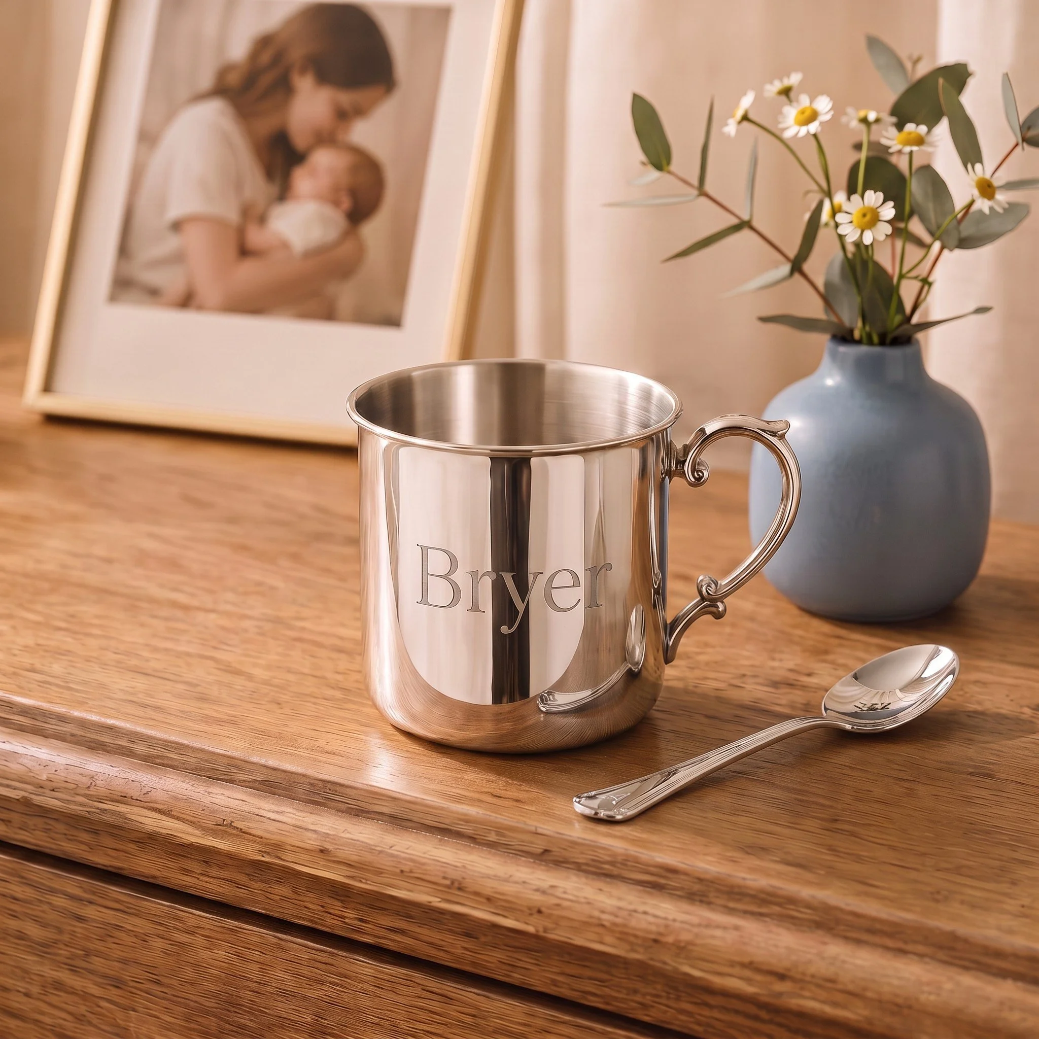 Engraved Baby Cup & Spoon Set